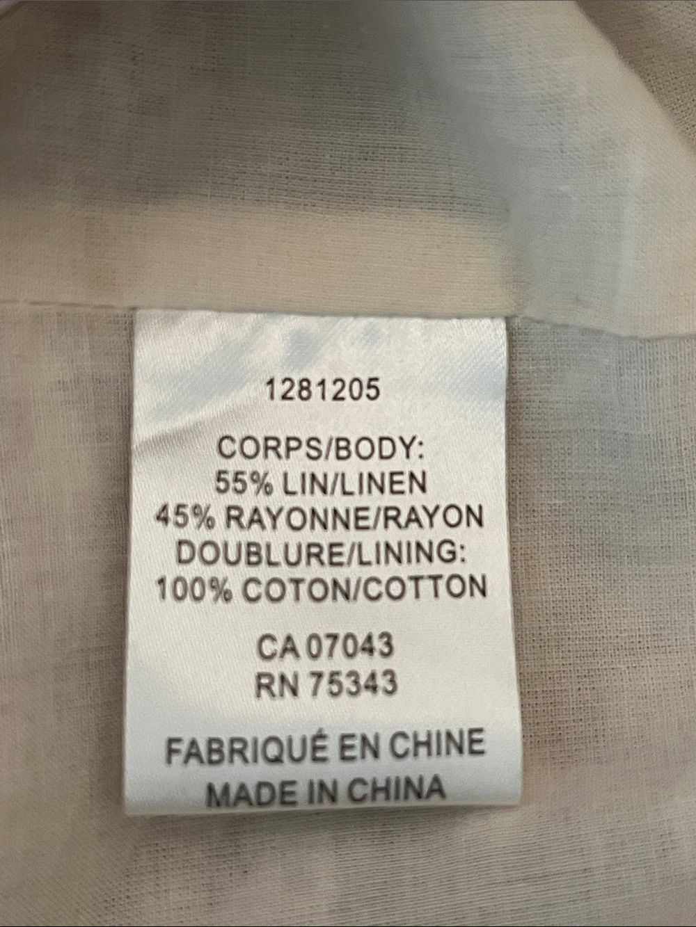 Christian Lacroix Linen Dress, size L, cream and brown floral - Picture 13 of 14